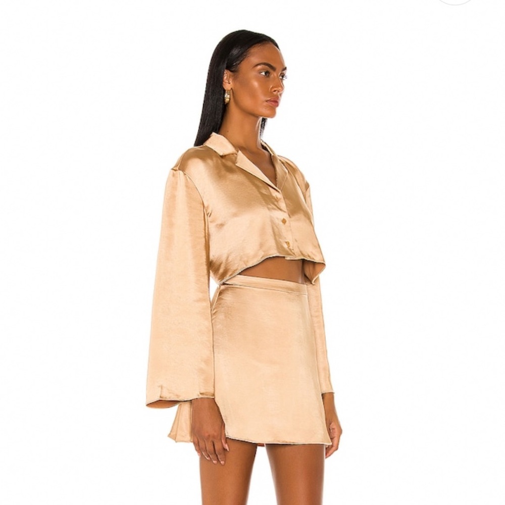 LAcademie tan mini dress